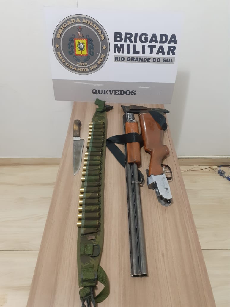 imagem de arma apreendida pela Brigada Militar